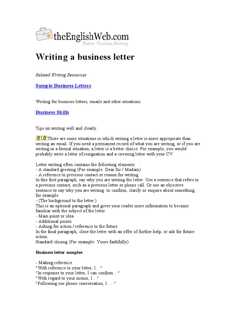Writing Effective Business Letters | PDF | Communication