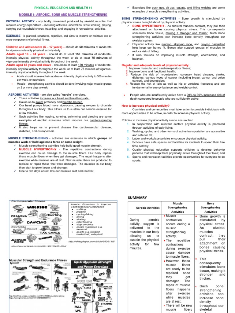 Physical Education and Health 11 (M1-M4) | PDF | Body Mass Index ...