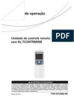 Manual de Operação Unidade de Controle Remoto Sem Fio TCONTRM05B (TVR-SVU06A-PB)