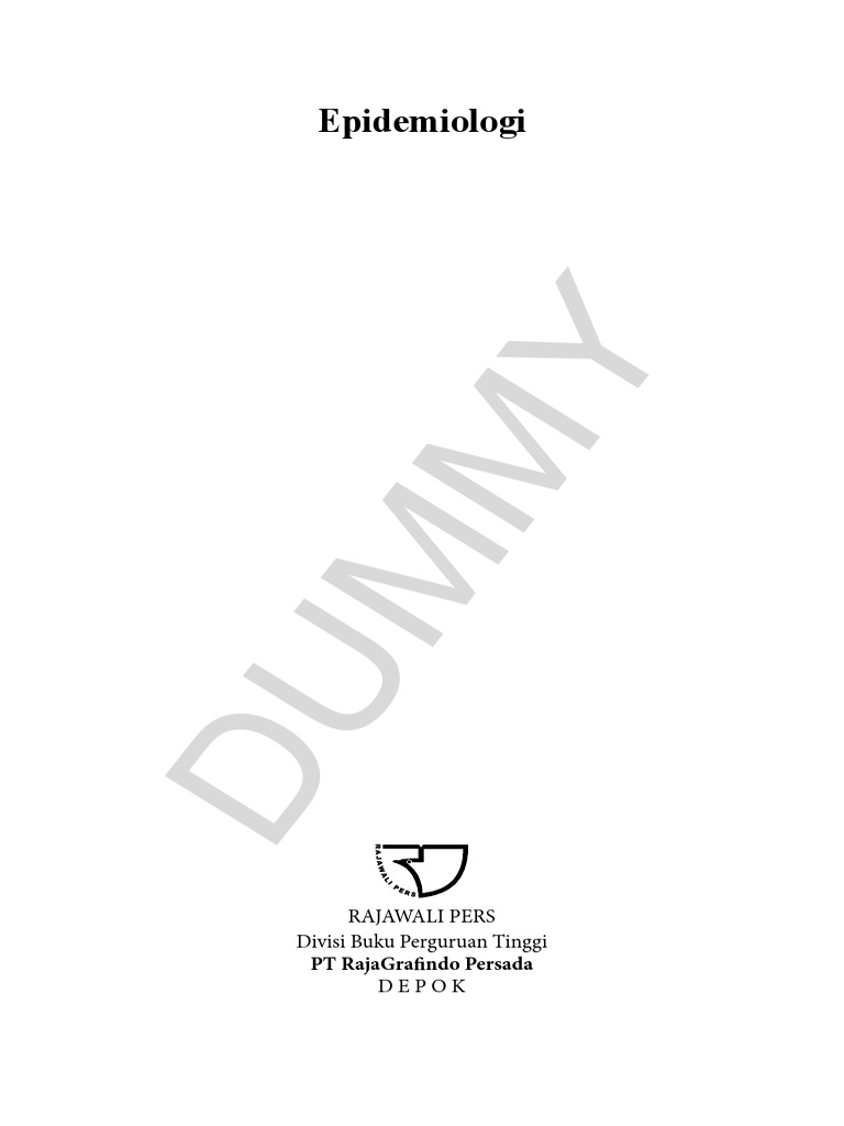 Epidemiologi. Book 189 Halaman | PDF | Pengembangan Diri | Sains ...