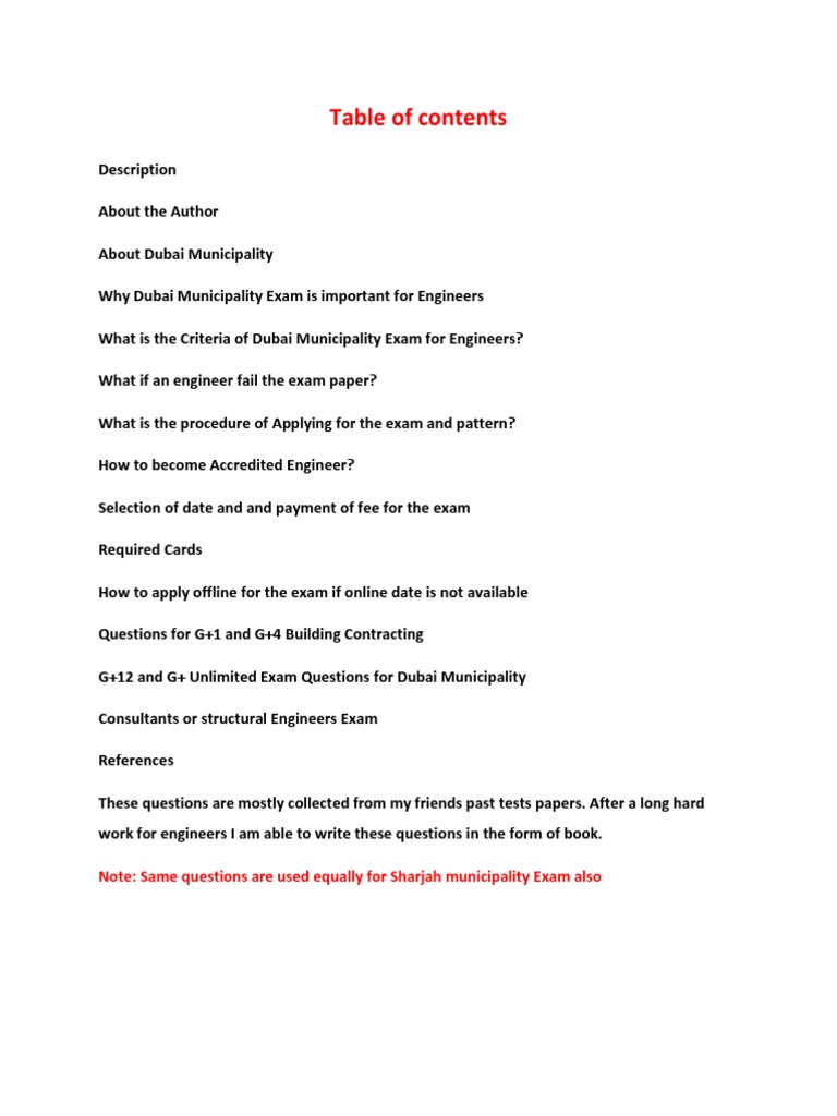 Dubai Municipality Exam New | PDF | Concrete | Deep Foundation