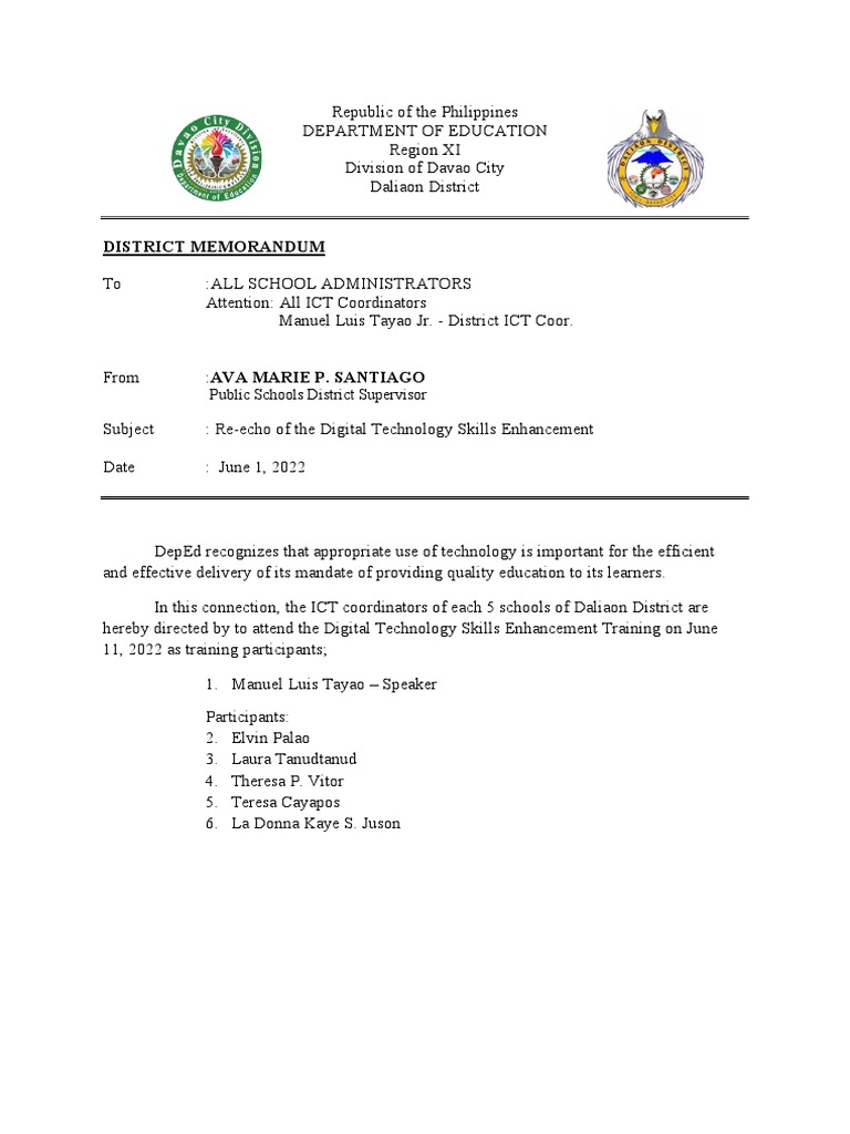 Ict Memo | PDF