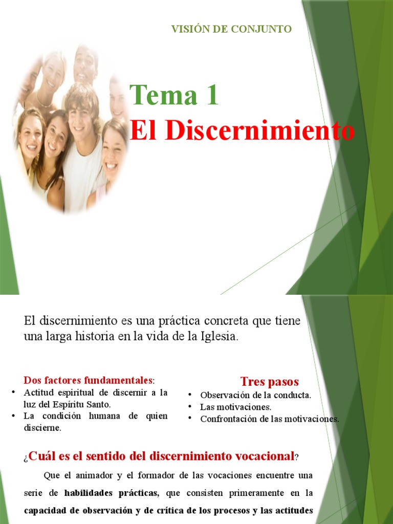 Discernimiento en la Vocación | PDF | Ciencia y matemáticas
