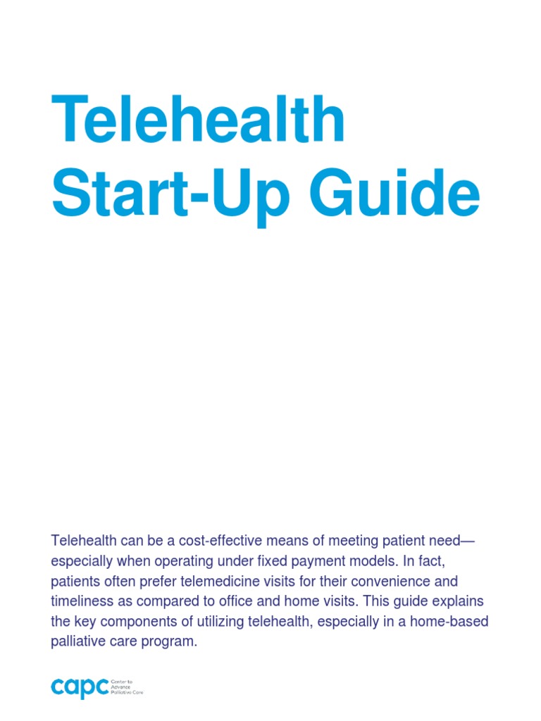 Telehealth Start-Up Guide for Palliative Care | PDF | Medicare (United ...