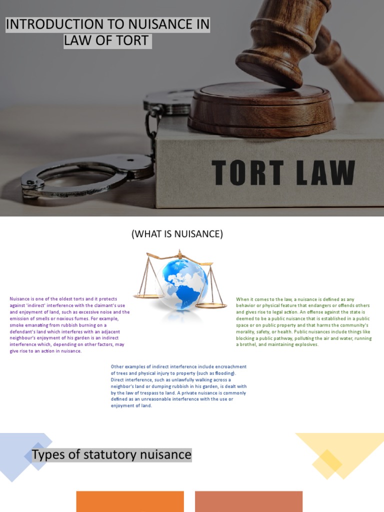 Understanding Nuisance In Tort Law Pdf Nuisance Tort