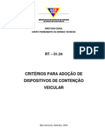 RT - 01.24 - Critérios para Adoção de Dispositivos de Contenção Veicular