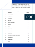 Plan de Reactivacion de Consultorio de Nutriciòn Hay