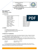 Sft-Minutes of The Meeting S.Y. 2018-2019