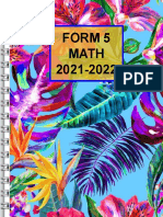 Form 5 Math Notebook 2021-2022