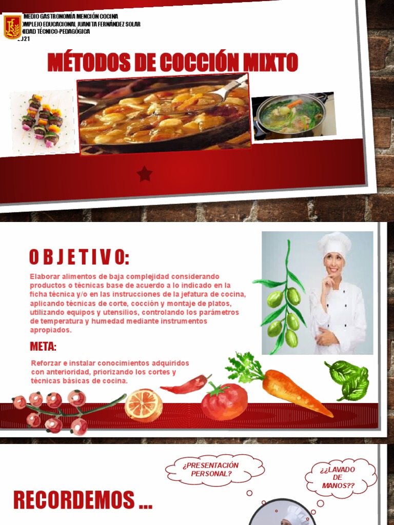 Técnicas de Cocción Mixta | PDF | Cocinando | Alimentos