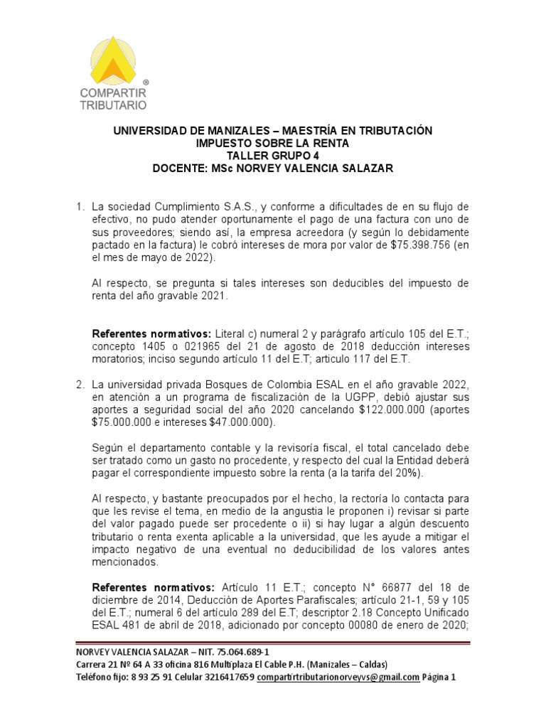 Deducciones y Retenciones en Impuestos 2023 | PDF | Negocios