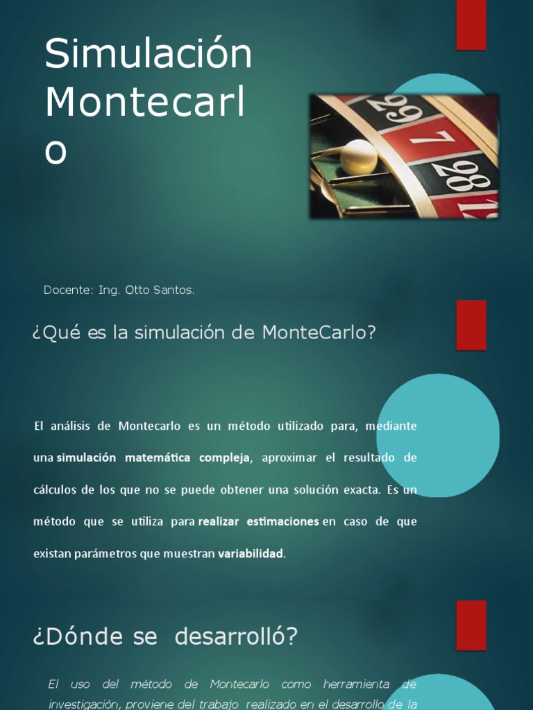 Simulacion montecarlo pdf m todo monte carlo matem ticas
