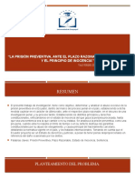 La prisión preventiva y los límites del plazo razonable ante el principio de inocencia