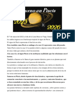 Saturno en Piscis 2023-2026 Por Clarita Moreno