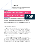 Materi Seni Budaya Kelas X: Seni Rupa 3 Dimensi: Incredible Blog