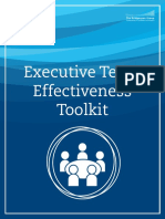 Executive Team Effectiveness Toolkit Download PDF