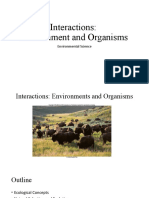 Interactions Environment and Organisms