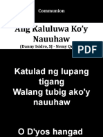 Communion - Ang Kaluluwa Ko'y Nauuhaw