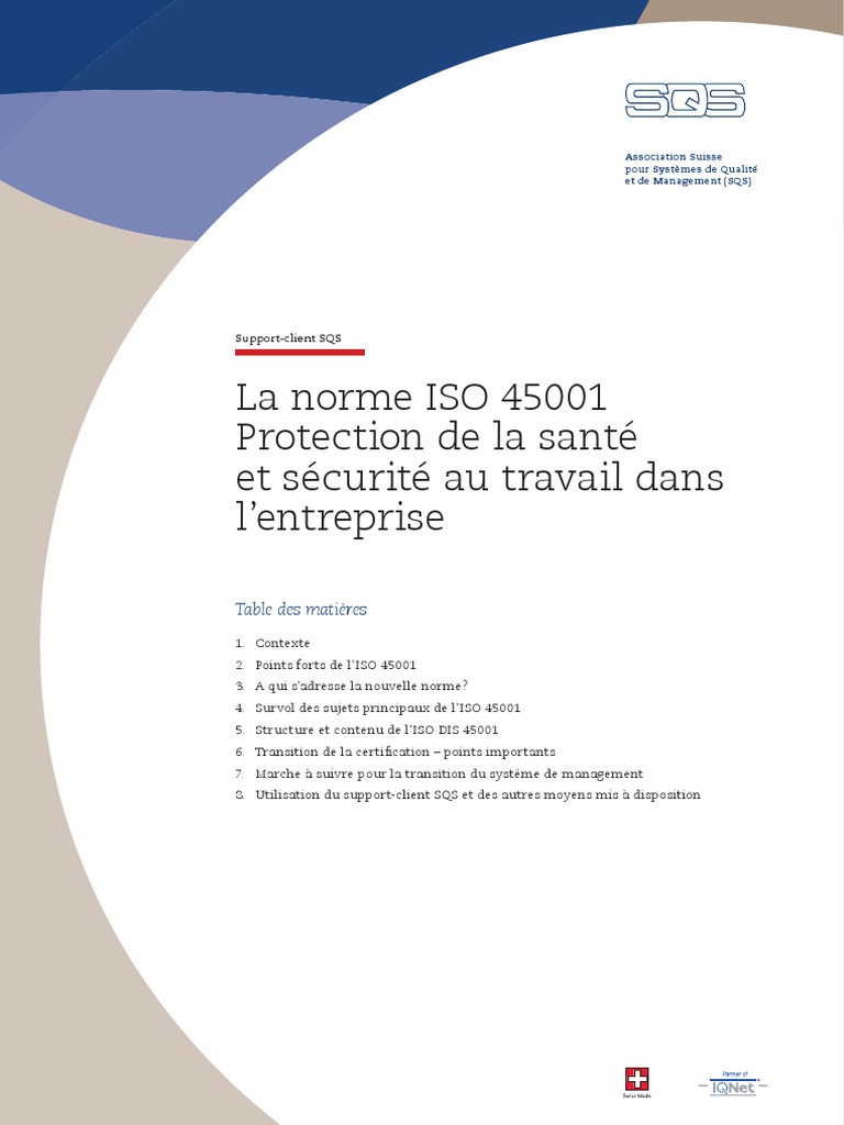 ISO 45001 : Guide de mise en œuvre | PDF | Sécurité | Santé et sécurité ...