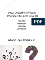 Legal Doctorine Affecting Insurance Business