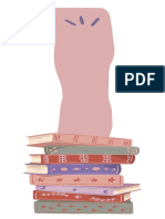 Señalador de Libros Ilustrado Rojo Pastel Y Blanco PDF
