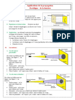 Applications de La Propagation Rectiligne de La Lumiere Resume de Cours 1