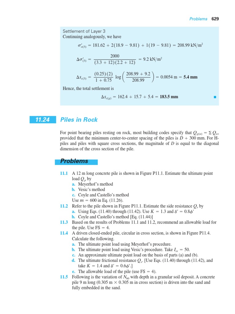 Soal Soal Latihan Pondasi Tiang Pdf Deep Foundation Civil