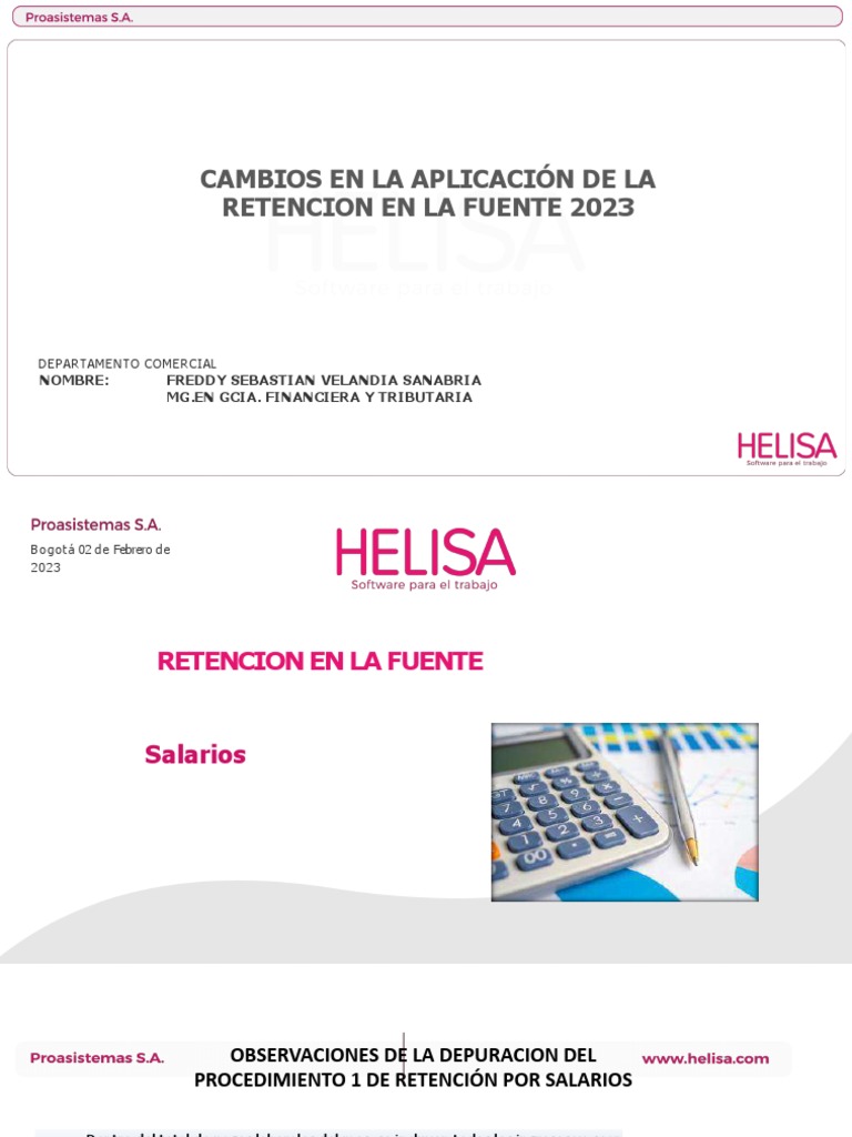 Memorias Conferencias Reforma Tributaria - HELISA PROASISTEMAS S.A ...