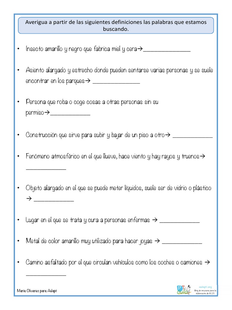 Definiciones de Palabras | PDF