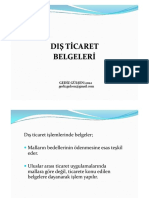 Dış Ticarette Kullanılan Belgeler 2022 PDF