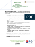 Propuesta: Pasantias, Vinculacion Laboral, Monitoria, Proyecto Productivo, Contrato de Aprendizaje