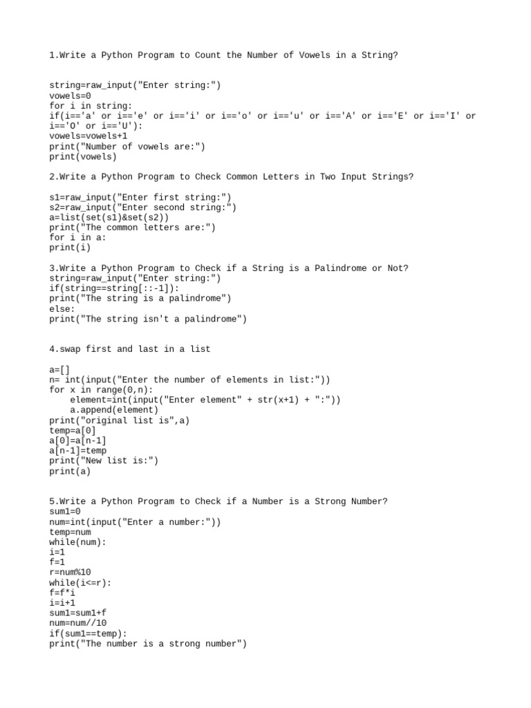 1.write A Python Program To Count T | PDF | Computers