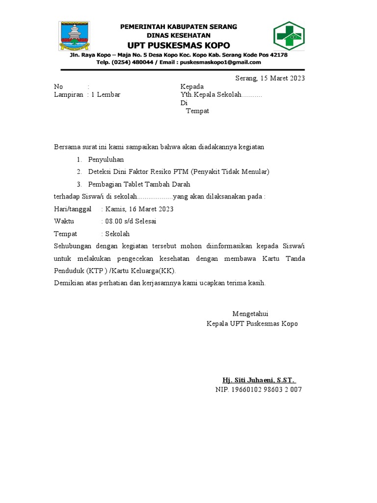 Undangan Sekolah | PDF