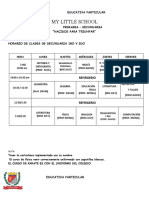 HORARIO OFICIAL Secundaria