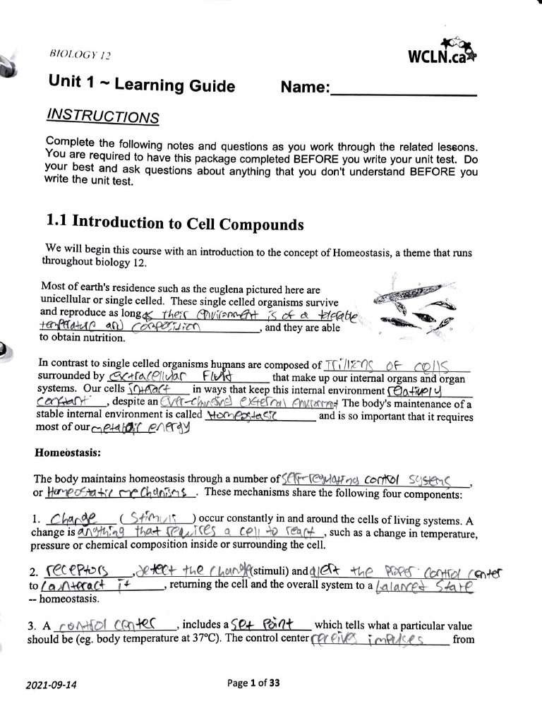 Unit 1 Bio 12 PDF | PDF