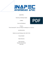 Tarea 1, Cómo Trabaja Mi Empresa Su Plan Estratégico