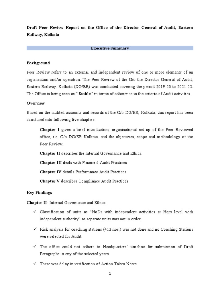Draft Consolidated Report | PDF | Financial Audit | Audit