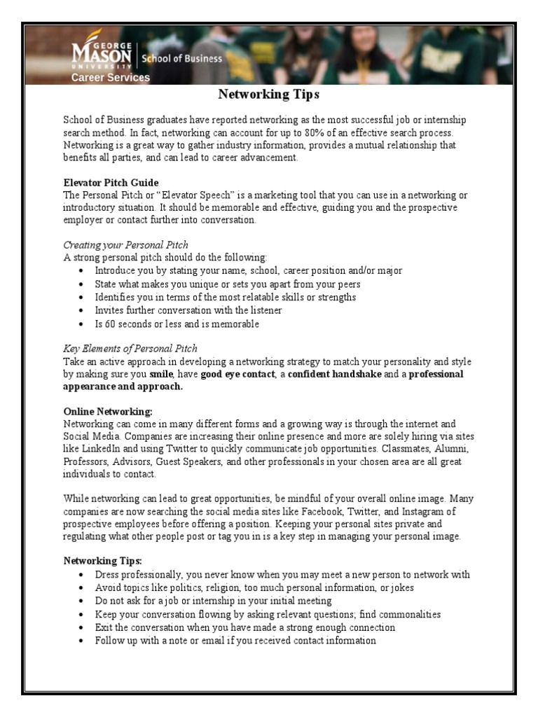 Networking Guide PDF Social Media Popular Culture & Media Studies