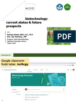 Agricultural Biotechnology Status and Prospects