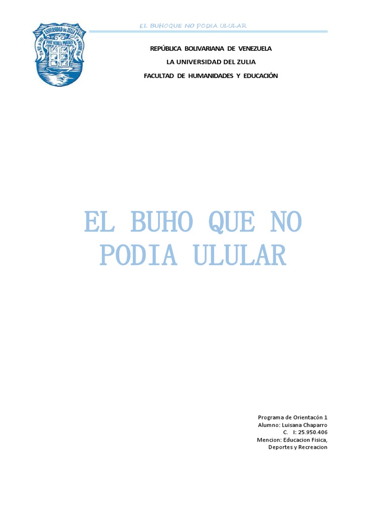 El Buho Que No Podia Ulular | PDF