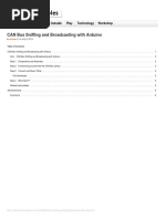 CAN Bus Sniffing and Broadcasting With Arduino