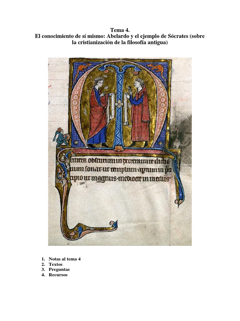 Tema 4 - El Conocimiento de Sí Mismo | PDF