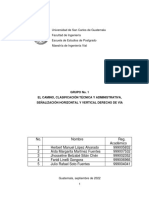 Dirección General de Caminos, clasificación y señalización de carreteras en Guatemala