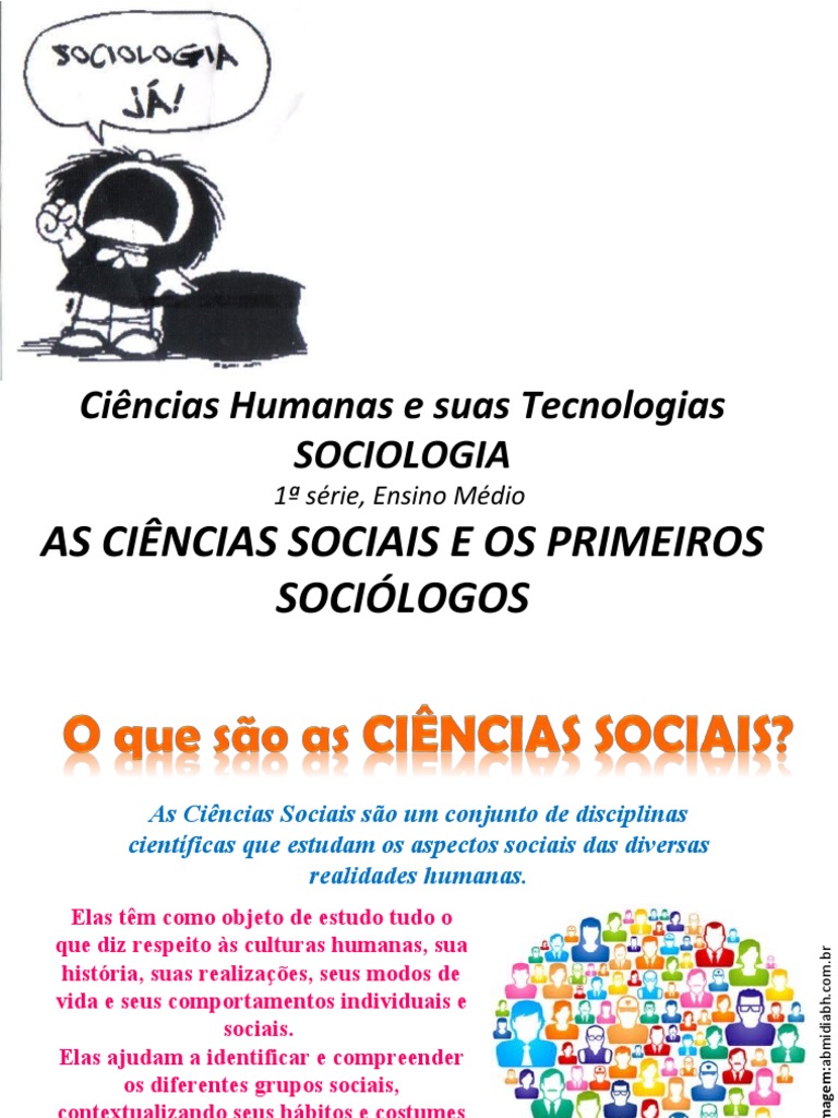 As Ciências Sociais e Os Primeiros Sociólogos | PDF | Sociologia ...