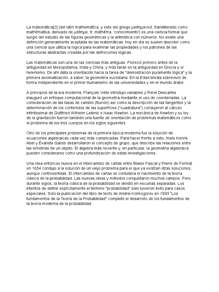 Matemáticas | PDF | Matemáticas | Science