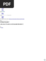 Class 12 English Project 2024 2025 | PDF