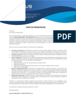 Carta de Presentacion - Adgus Ingenieria y Contruccion