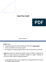 Session 3 & 4 - Input Tax Credit and Cross Utilisation of Taxes Final