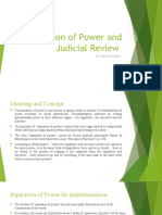 Separation of Power and Judicial Review