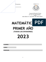 MATEMATICA PRIMER AÑO 2023